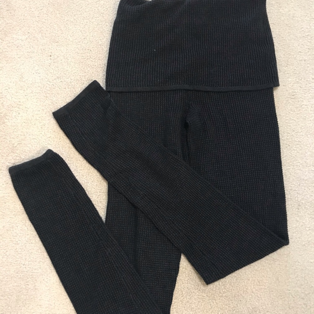 Unique Lululemon foldover waffle Leggings